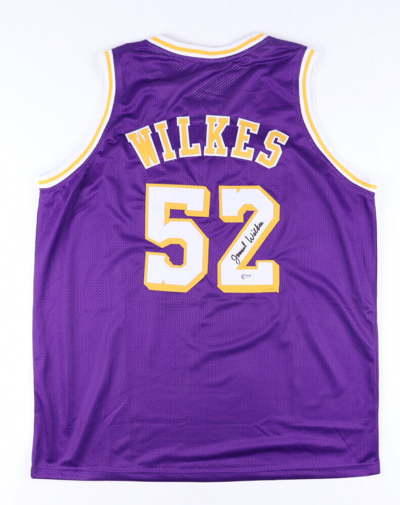 Jamaal Wilkes Signed Los Angeles Lakers Purple Home Jersey (PSA COA) 4xNBA Champ