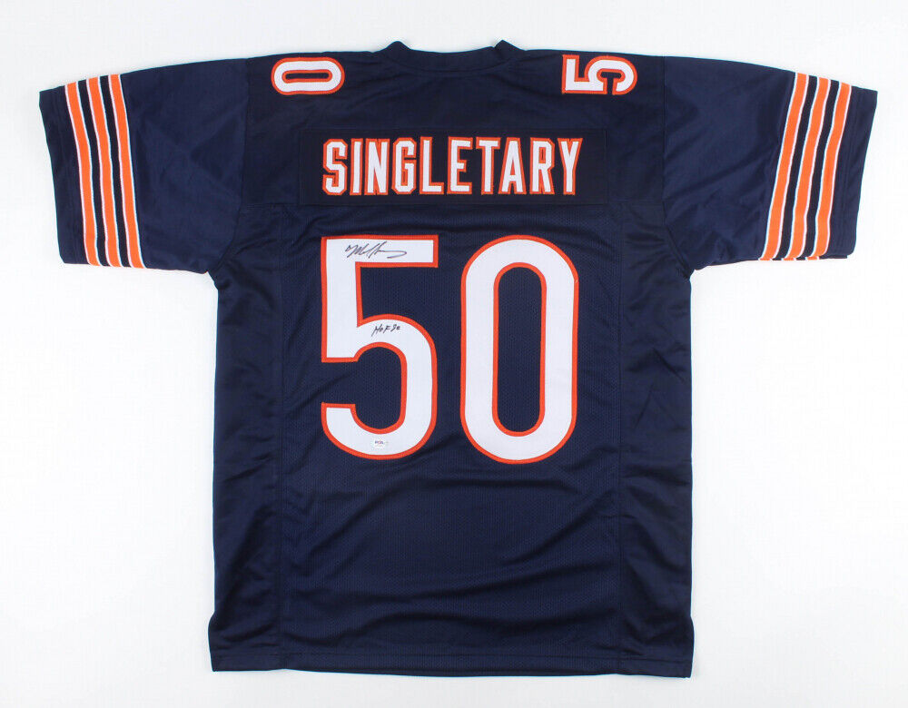 Mike Singletary Signed Chicago Bears Jersey Inscribed "HOF 98" (PSA COA)