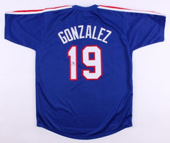 Juan Gonzalez Signed Texas Rangers Jersey (JSA COA)  2×AL MVP (1996, 1998)