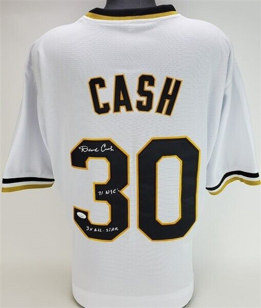 Dave Cash 71 WSC & 3x All Star Signed Pittsburgh Pirates Jersey (J –