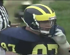 Chris Hutchinson Signed Michigan Wolverine Jersey (Beckett) 1992 All American DE