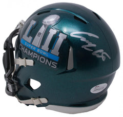 Corey Clement Signed Eagles Super Bowl LII Champions Speed Mini Helmet (JSA COA)