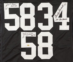 Andy Russell, Jack Ham & Jack Lambert Signed Steelers Jersey 3 Inscriptions