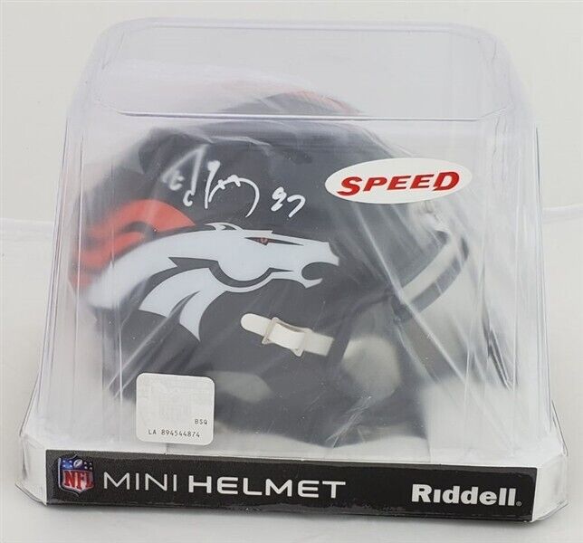 Ed McCaffrey Signed Denver Broncos Mini Helmet (JSA COA) 49ers Christian's Dad