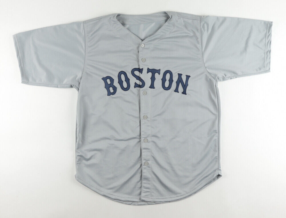 Red Sox Away Road BOSTON 617 STRONG Jersey Gray