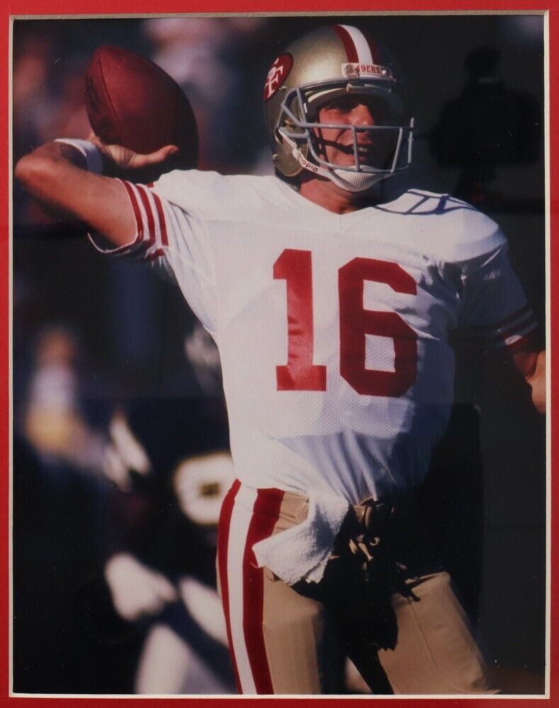 Joe Montana Signed Custom Framed Jersey Display (JSA)