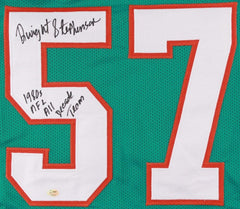 Dwight Stephenson Signed Dolphins Jersey Inscribed 1980s NFL All Decade Team COA