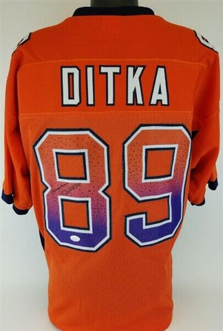 Mike Ditka Signed Chicago Bears Custom Orange Jersey (JSA Witness COA)