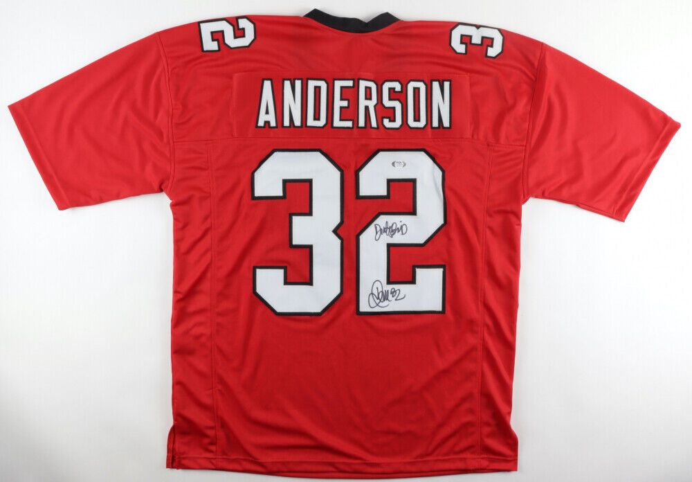 Jamal Anderson Signed Atlanta Falcons Jersey Inscribed "Dirty Bird" PSA Hologram