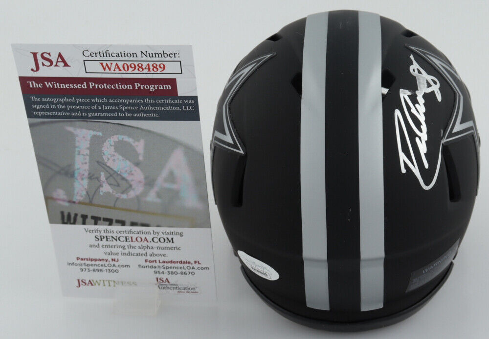 Drew Pearson Dallas Cowboy Signed Mini Helmet  (JSA COA) Super Bowl XII Champion