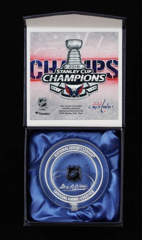 2018 NHL Crystal Hockey Puck -Filled w/ Ice from the 2018 NHL Stanley Cup Finals