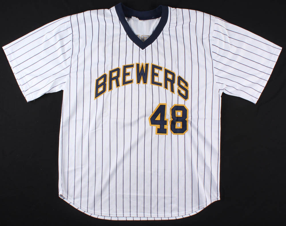 Mike Caldwell Signed Milwaukee Brewers Jersey with Inscriptions (JSA C –