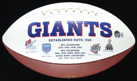 Tommy DeVito Signed New York Giants Logo Football (Beckett) Ex Syracuse Q.B.