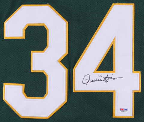 Rollie Fingers Signed Athletic's Majestic MLB Style Jersey (PSA COA) 1992 H.O.F.