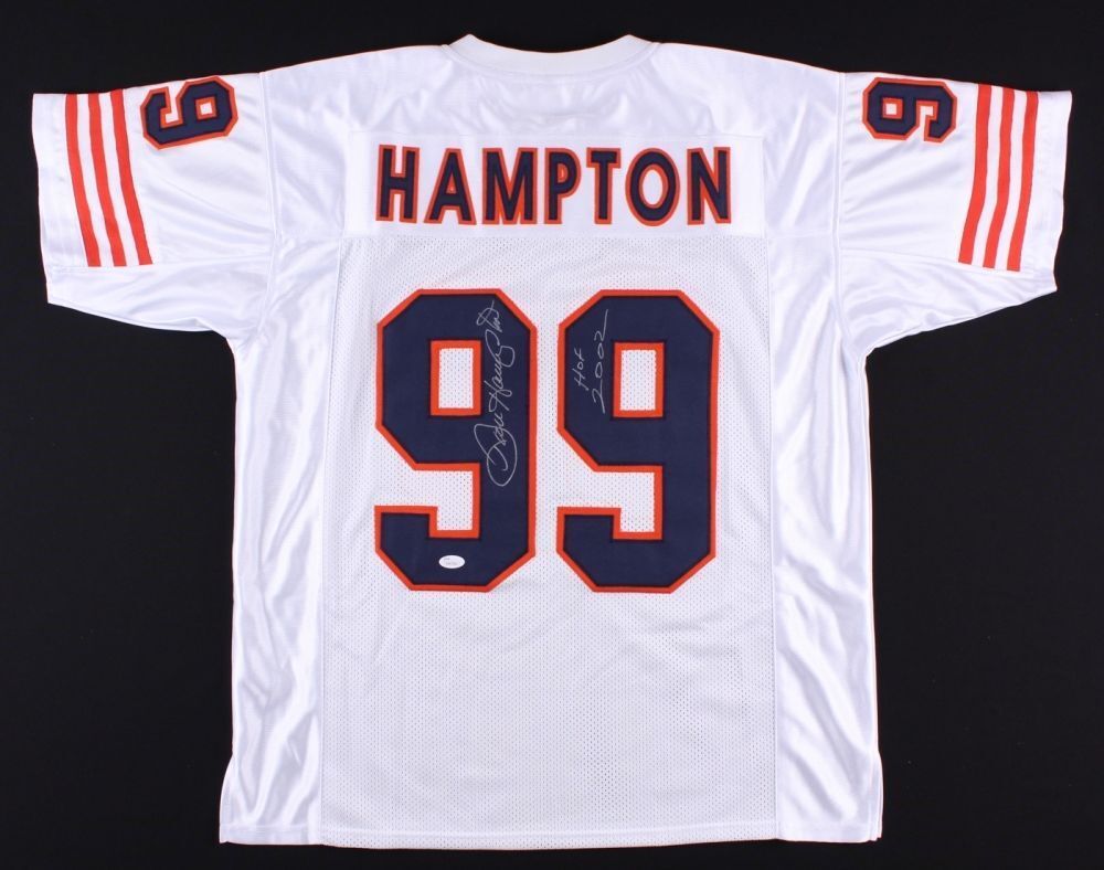 Dan Hampton Signed Chicago Bears Jersey Inscribed HOF 2002 (JSA COA) 1 –