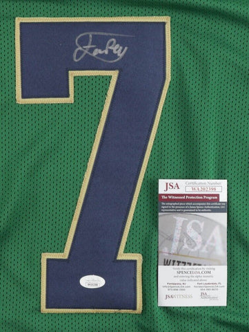 Isaiah Foskey Signed Notre Dame Fighting Irish Jersey (JSA COA) Senior / Def End