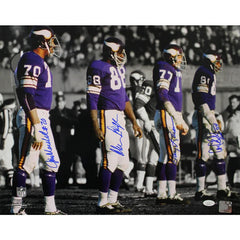 Purple People Eaters Signed Vikings Mini Helmet / Signed by all 4 Eller, Page +