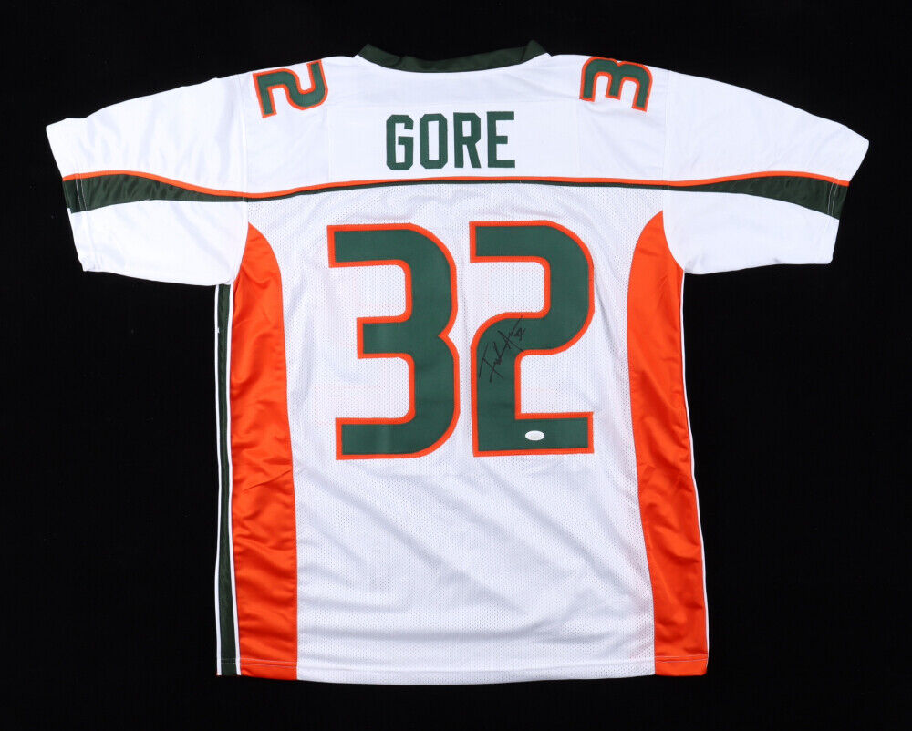 Frank Gore Signed Miami Hurricanes Jersey (JSA COA) Freshman - Junior Uniform #