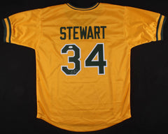 Dave Stewart Signed Oakland Athletics Jersey (JSA COA) 3xWorld Series Champion