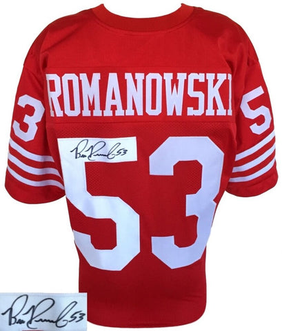 Bill Romanowski Signed San Francisco 49ers Jersey (SI COA) 4xSuper Bowl Champ