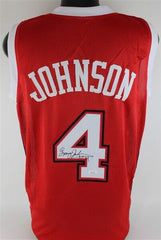 Larry Johnson Signed UNLV Runnin' Rebels Jersey (JSA COA) #1 Overall Pick 1991