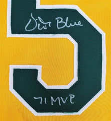 Vida Blue Signed Oakland Athletic Jersey (JSA COA) 1971 A.L. MVP  3xSeries Champ