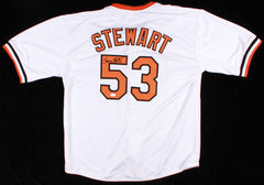 Sammy Stewart Signed Orioles Jersey (JSA COA) World Series champion (1983)