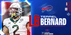 Terrel Bernard Signed Buffalo Bills Jersey (Playball Ink) 2022 3rd Round Pick LB