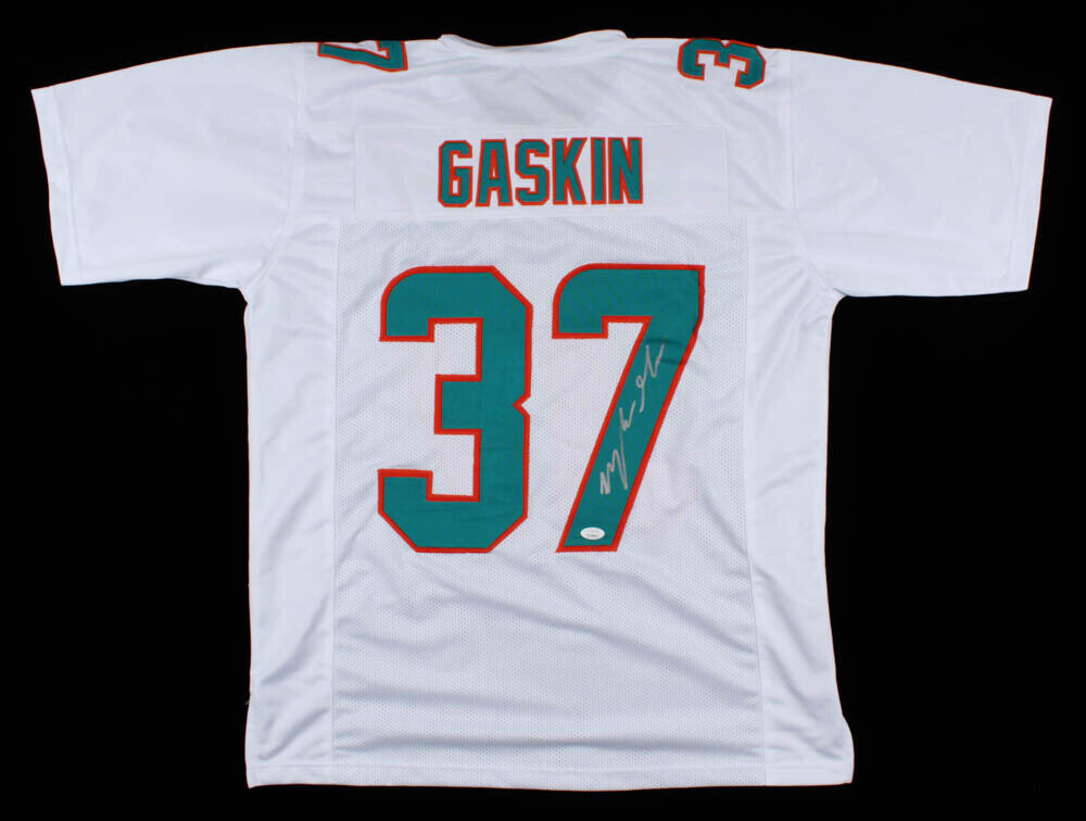 MYLES GASKIN Signed Miami Dolphins Custom Jersey (JSA Witnessed Protection  COA)