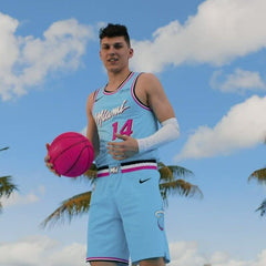 Tyler Herro Heat Signed Miami Vice Specialty Style Jersey (Players Ink QR Holo)