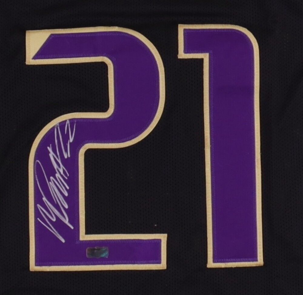Marcus Peters Signed Baltimore Ravens Jersey (Radtke COA) 3xPro Bowl Cornerback
