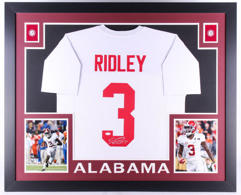 Calvin Ridley Signed Alabama Crimson Tide 35x43 Custom Framed Jersey (JSA COA)