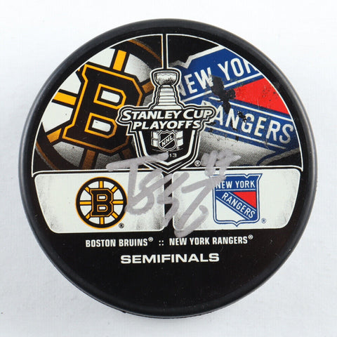 Torey Krug Signed Bruins 2013 Stanley Cup Playoffs Dual Logos Hockey Puck (Krug)