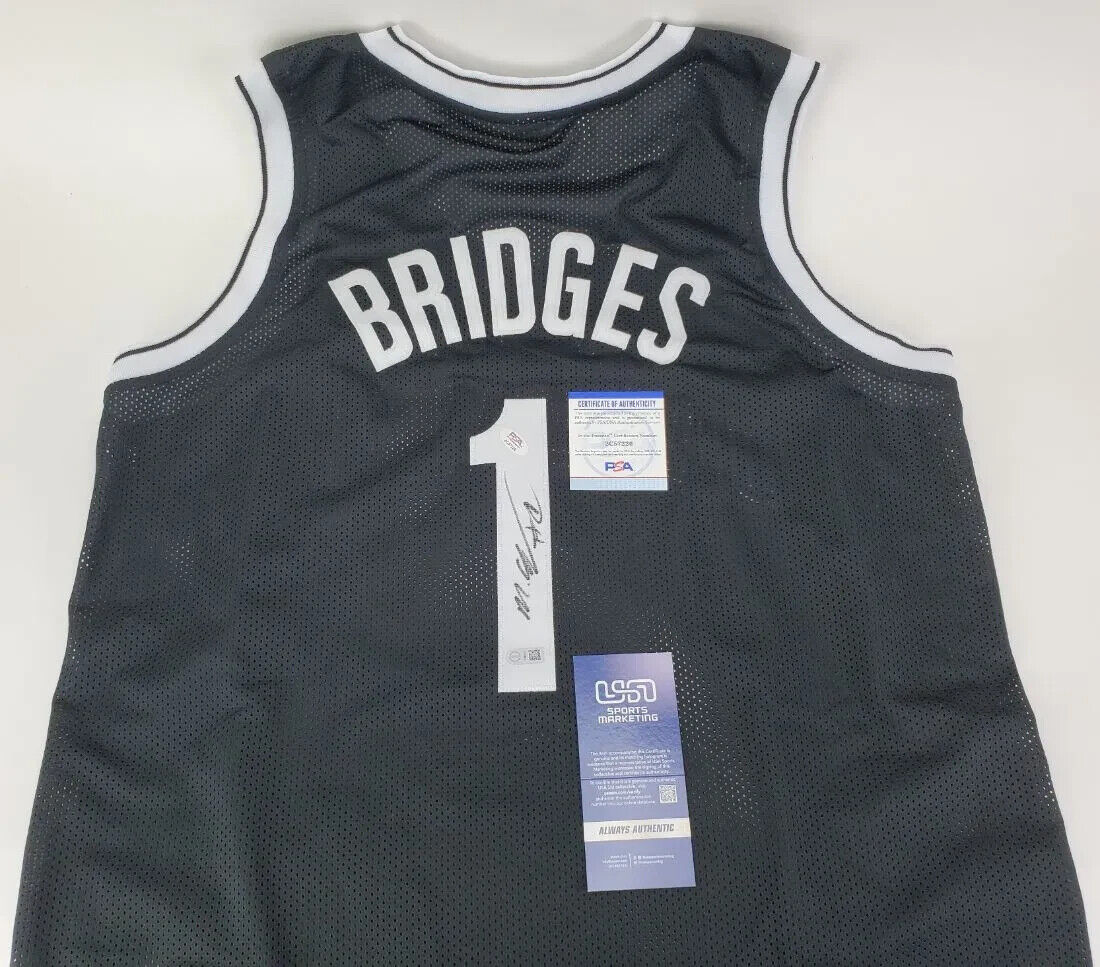 Mikal Bridges Signed Brooklyn Nets Jersey (PSA COA) 2018 1st Rnd Pk 10th Overall