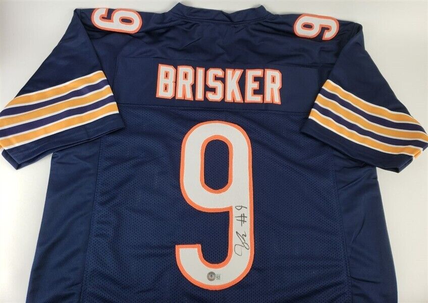 JAQUAN BRISKER Signed White Chicago Bears Football Jersey Beckett COA