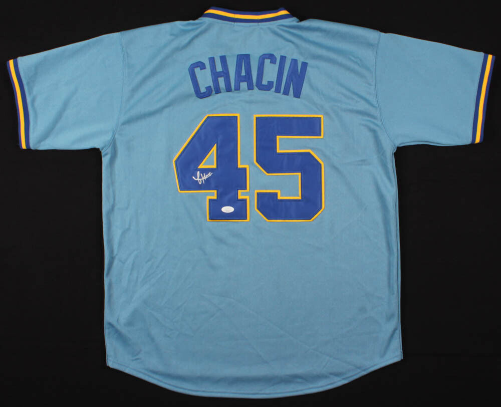 Jhoulys Chacin Signed Milwaukee Brewers Custom On Field Style Jersey J –