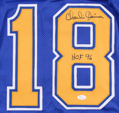Charlie Joiner Signed Chargers Jersey Inscribed "HOF 96" (JSA)  3× Pro Bowl