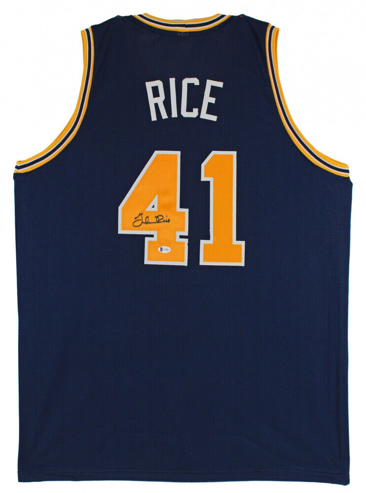 Glen Rice Signed Michigan Wolverines Jersey (Beckett COA) 1989 4th Overall Pick