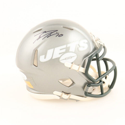 Braxton Berrios Signed New York Jets Flash Speed Mini Helmet (JSA & Players Ink)