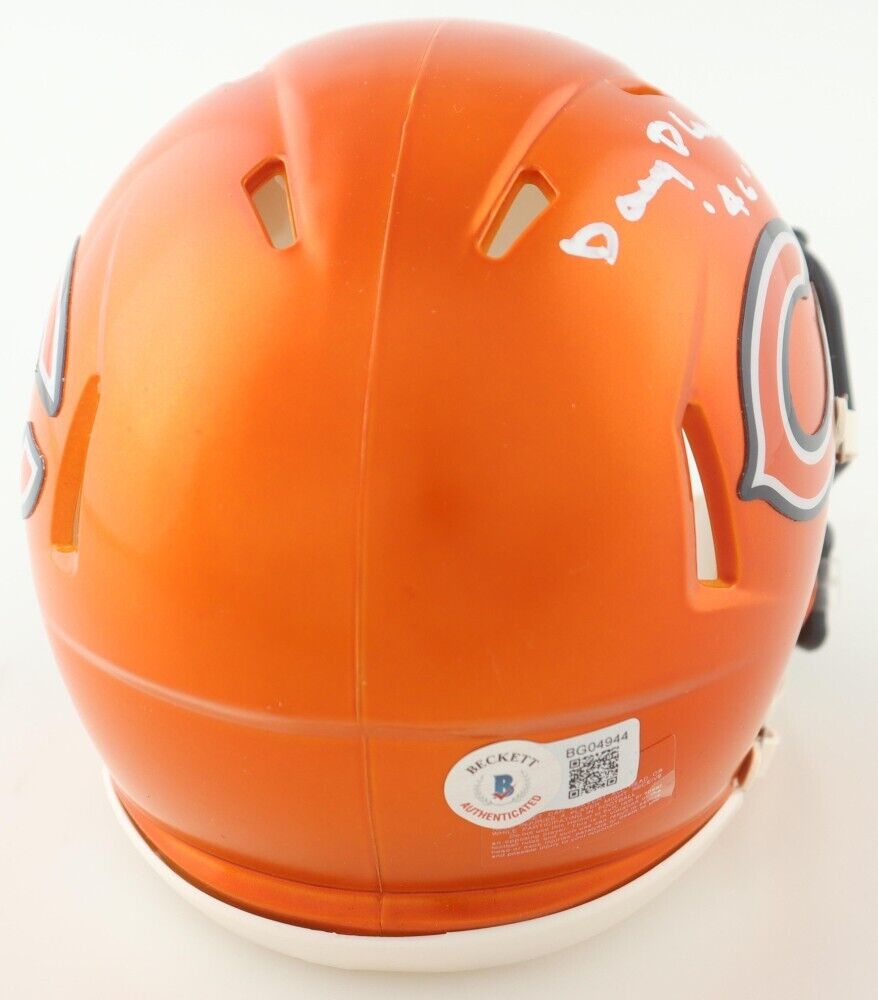 Doug Plank Signed Chicago Bears Mini Helmet (Beckett) 1975 Draft Pick Ohio State