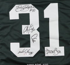 Green Bay Super Bowl XXXI #31 Jersey Signed by 5 Packers Starters (PSA COA)