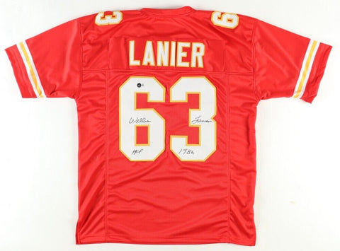 Willie Lanier Signed Kansas City Chiefs Jersey Inscribed "HOF 1986" (Beckett)