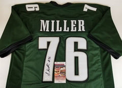 Shareef Miller Signed Philadelphia Eagles Green Jersey (JSA COA) 2019 4th Rd Pk.