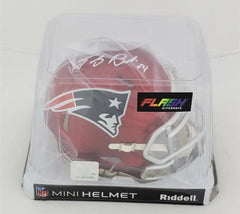 Tedy Bruschi Signed New England Patriots Flash Alternative Mini Helmet (Beckett)