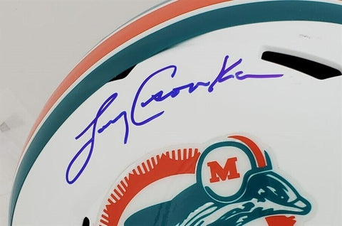 Larry Csonka Signed Full Size Miami Dolphin Helmet (JSA COA) 1972 Undefeatd Year