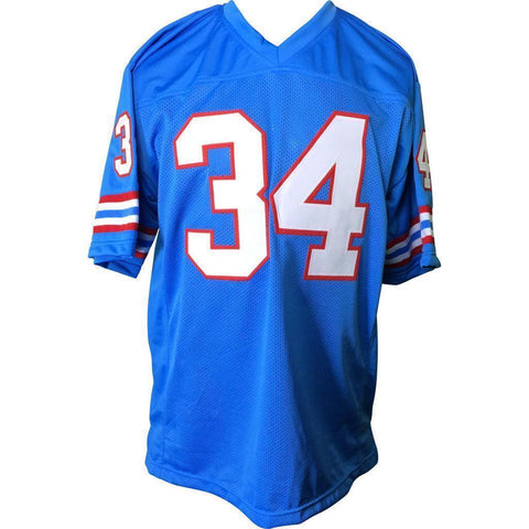 Earl Campbell Signed Houston Oilers Career Stat Jersey / 5×Pro Bowl RB (PSA COA)