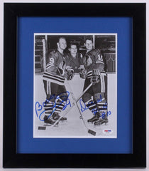 Bobby Hull & Dennis Hull Signed 13x15 Custom Framed Photo (PSA COA)