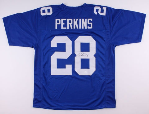 Paul Perkins Signed Giants Jersey (JSA) New York 2016 Rookie Running Back