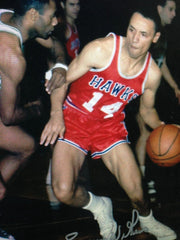 Lenny Wilkens Signed Hawks Jersey (JSA COA) St. Louis Point Guard 1960–1968