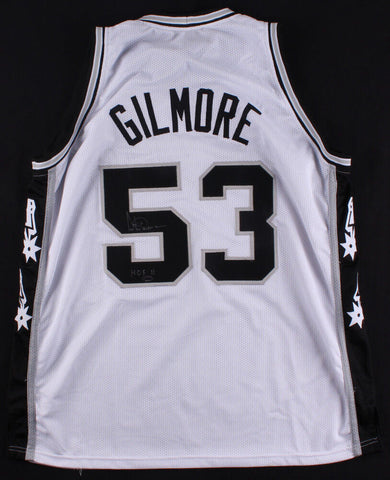 Artis Gilmore Signed White San Antonio Spurs Jersey (Leaf COA) Inscribed HOF 11